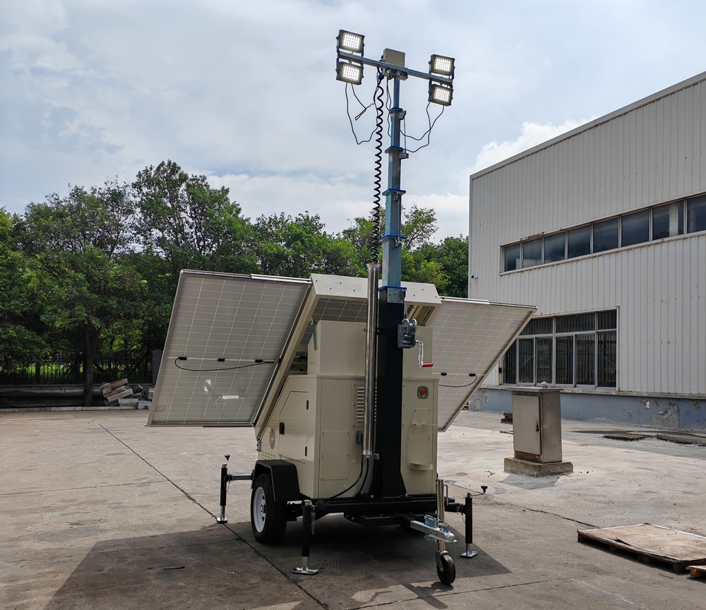 7米拖車式液壓自動(dòng)升降太陽(yáng)能移動(dòng)照明車4TNVE600